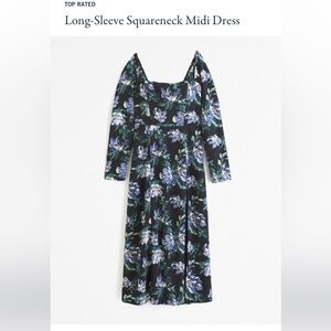 Abercrombie & Fitch long sleeve midi dress NWT.